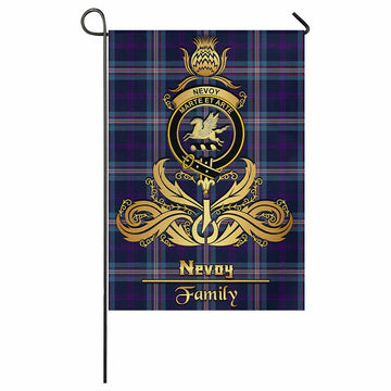 Nevoy Tartan Garden Flag with Highland Thistle Cherish Family Crest Style