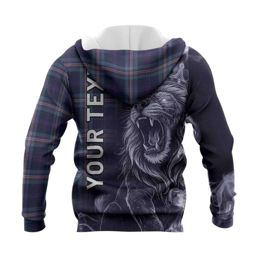 Nevoy Tartan Knitted Hoodie Roaring Lion Heritage