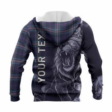 Nevoy Tartan Knitted Hoodie Roaring Lion Heritage