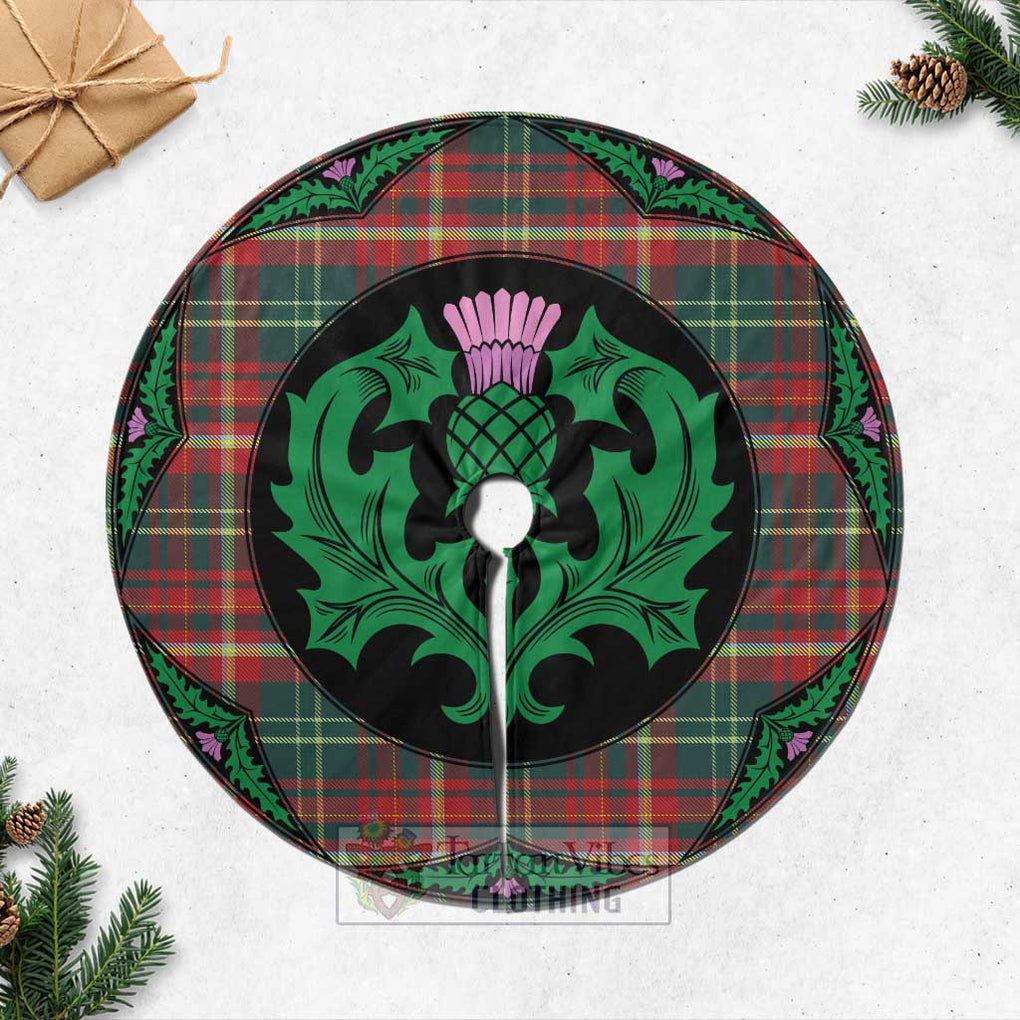 Tartan Vibes Clothing New Brunswick Province Canada Tartan Christmas Tree Skirt Scottish Thistle Style