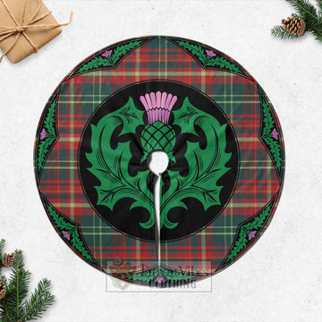 Tartan Vibes Clothing New Brunswick Province Canada Tartan Christmas Tree Skirt Scottish Thistle Style