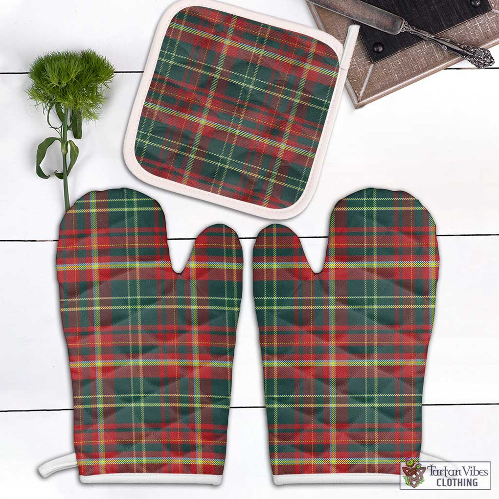 New Brunswick Province Canada Tartan Combo Oven Mitt & Pot-Holder Combo 1 Oven Mitt & 1 Pot-Holder White - Tartan Vibes Clothing