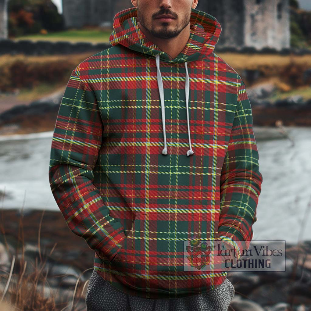 New Brunswick Province Canada Tartan Cotton Hoodie Pullover Hoodie XS - Tartan Vibes Clothing