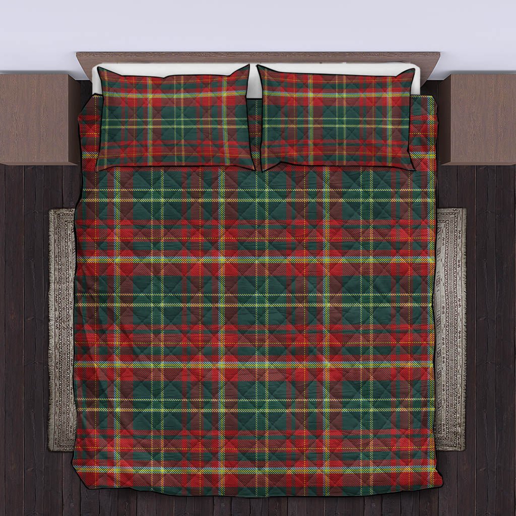 New Brunswick Province Canada Tartan Quilt Bed Set King - Tartan Vibes Clothing