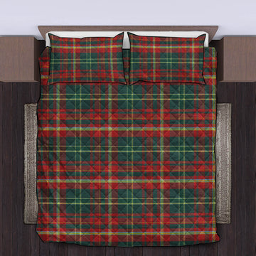 New Brunswick Province Canada Tartan Quilt Bed Set King - Tartan Vibes Clothing