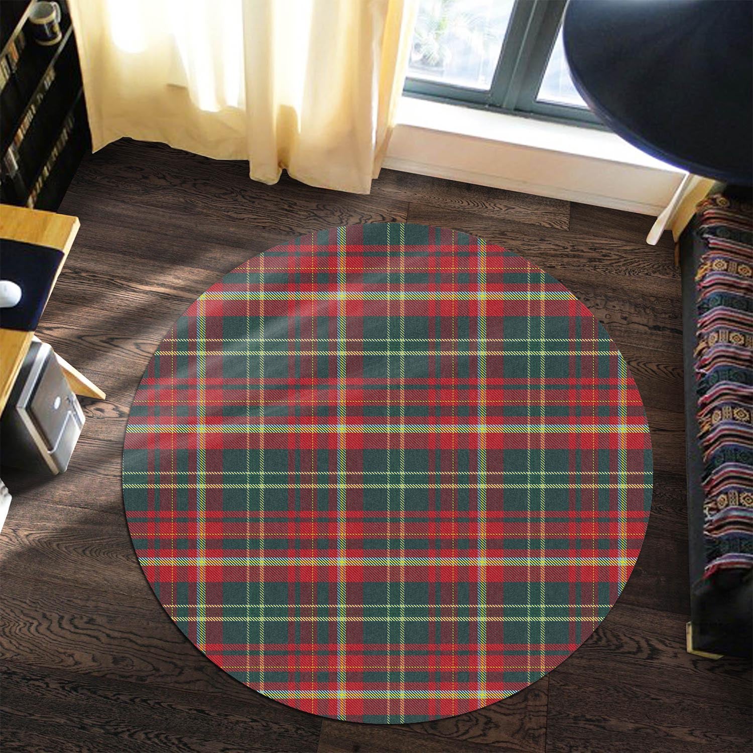 new-brunswick-province-canada-tartan-round-rug