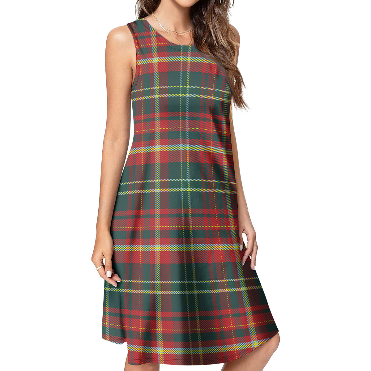New Brunswick Province Canada Tartan Womens Casual Dresses - Tartanvibesclothing