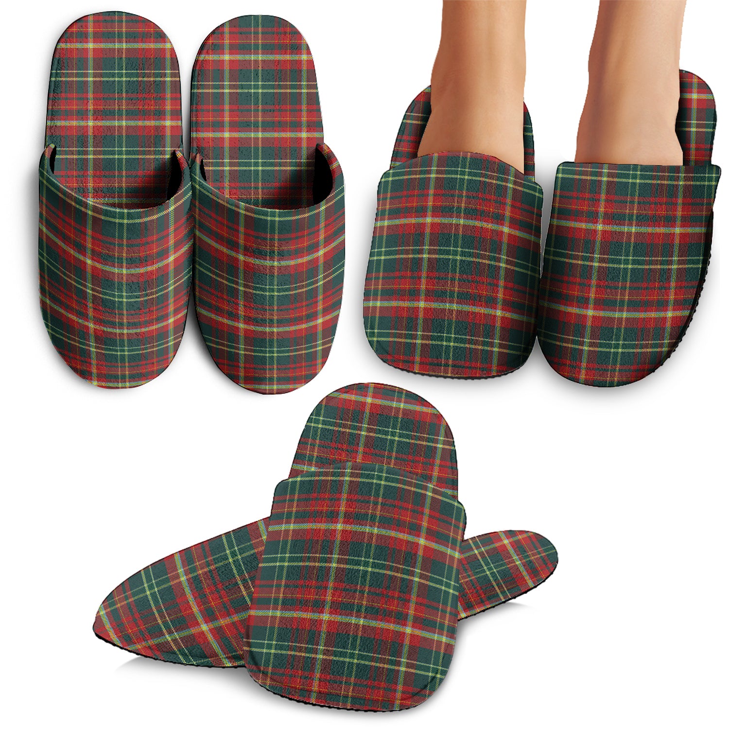 New Brunswick Province Canada Tartan Home Slippers - Tartanvibesclothing Shop