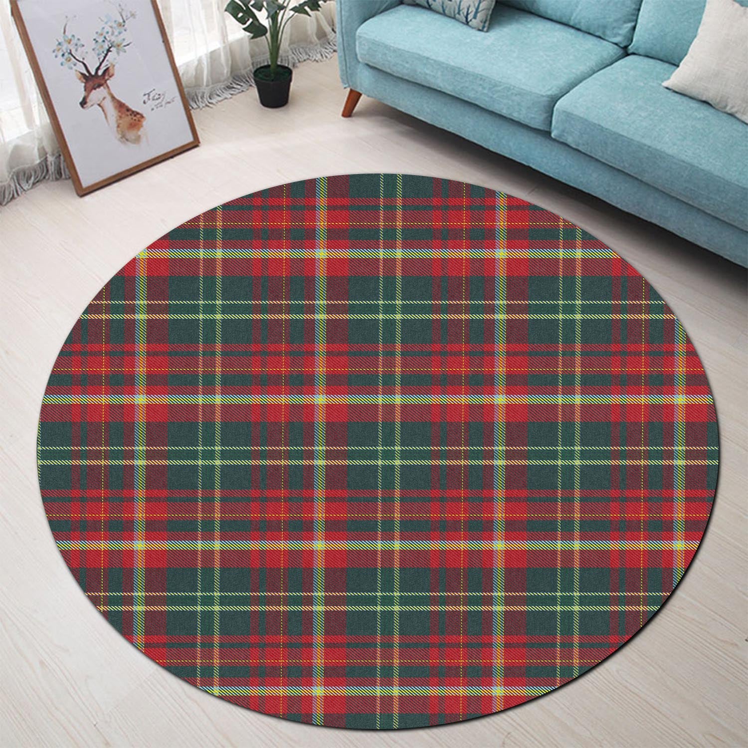 new-brunswick-province-canada-tartan-round-rug