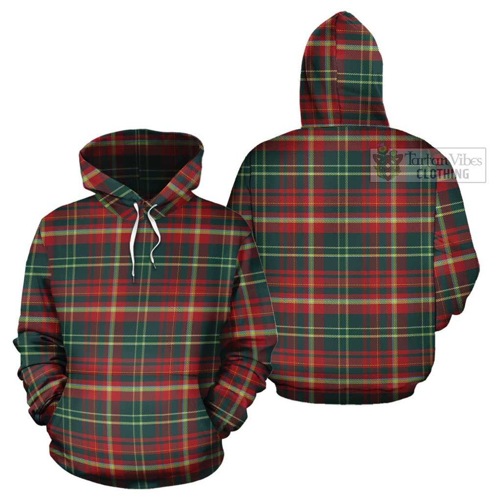 New Brunswick Province Canada Tartan Cotton Hoodie Pullover Hoodie - Tartan Vibes Clothing