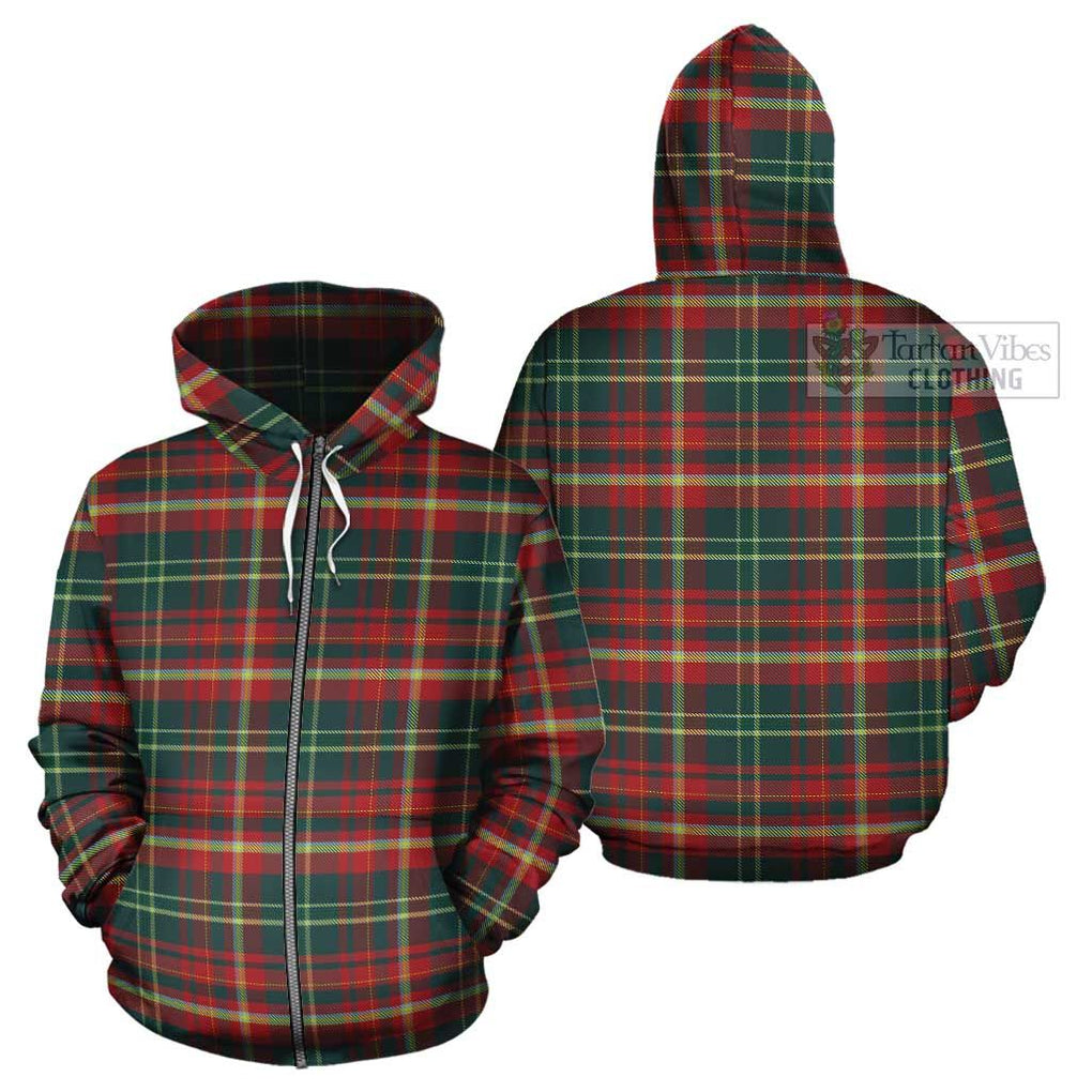 New Brunswick Province Canada Tartan Cotton Hoodie Zip Hoodie - Tartan Vibes Clothing