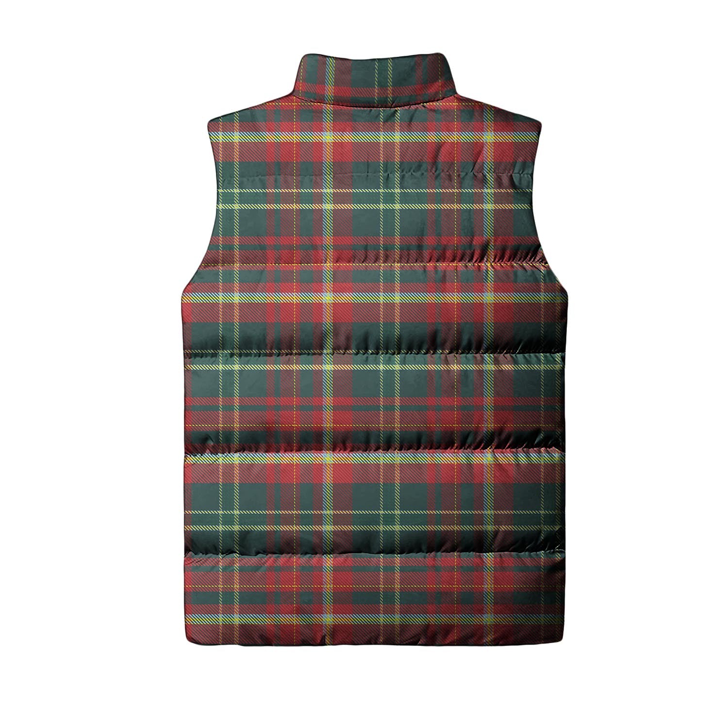 New Brunswick Province Canada Tartan Sleeveless Puffer Jacket - Tartanvibesclothing