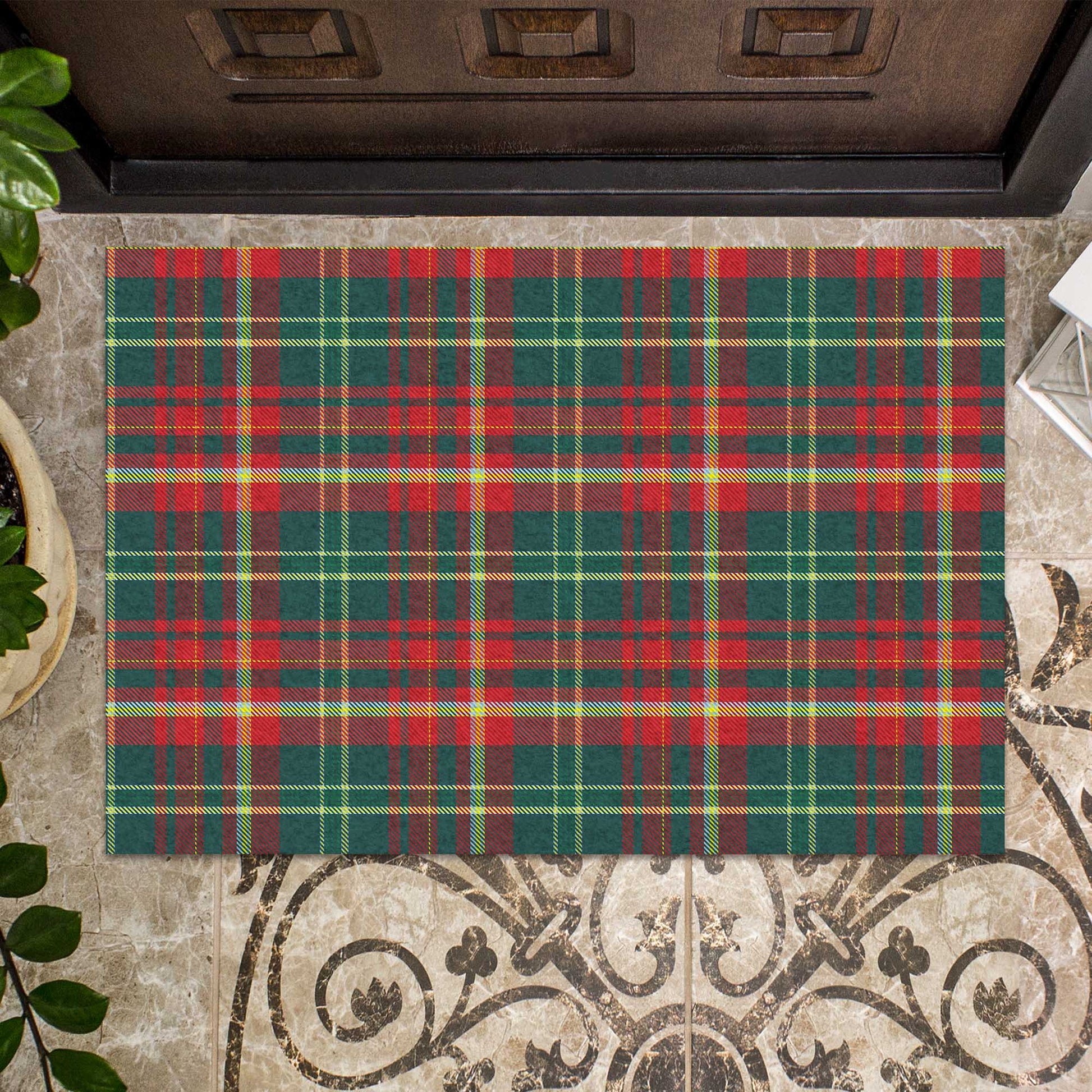 New Brunswick Province Canada Tartan Door Mat - Tartanvibesclothing