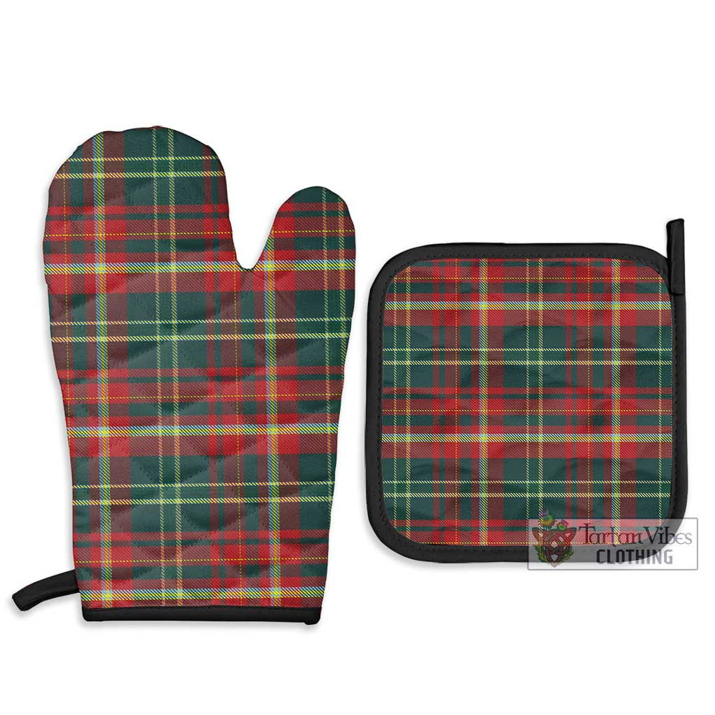 New Brunswick Province Canada Tartan Combo Oven Mitt & Pot-Holder Combo 1 Oven Mitt & 2 Pot-Holder Black - Tartan Vibes Clothing