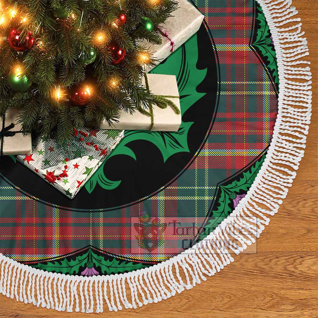 Tartan Vibes Clothing New Brunswick Province Canada Tartan Christmas Tree Skirt Scottish Thistle Style