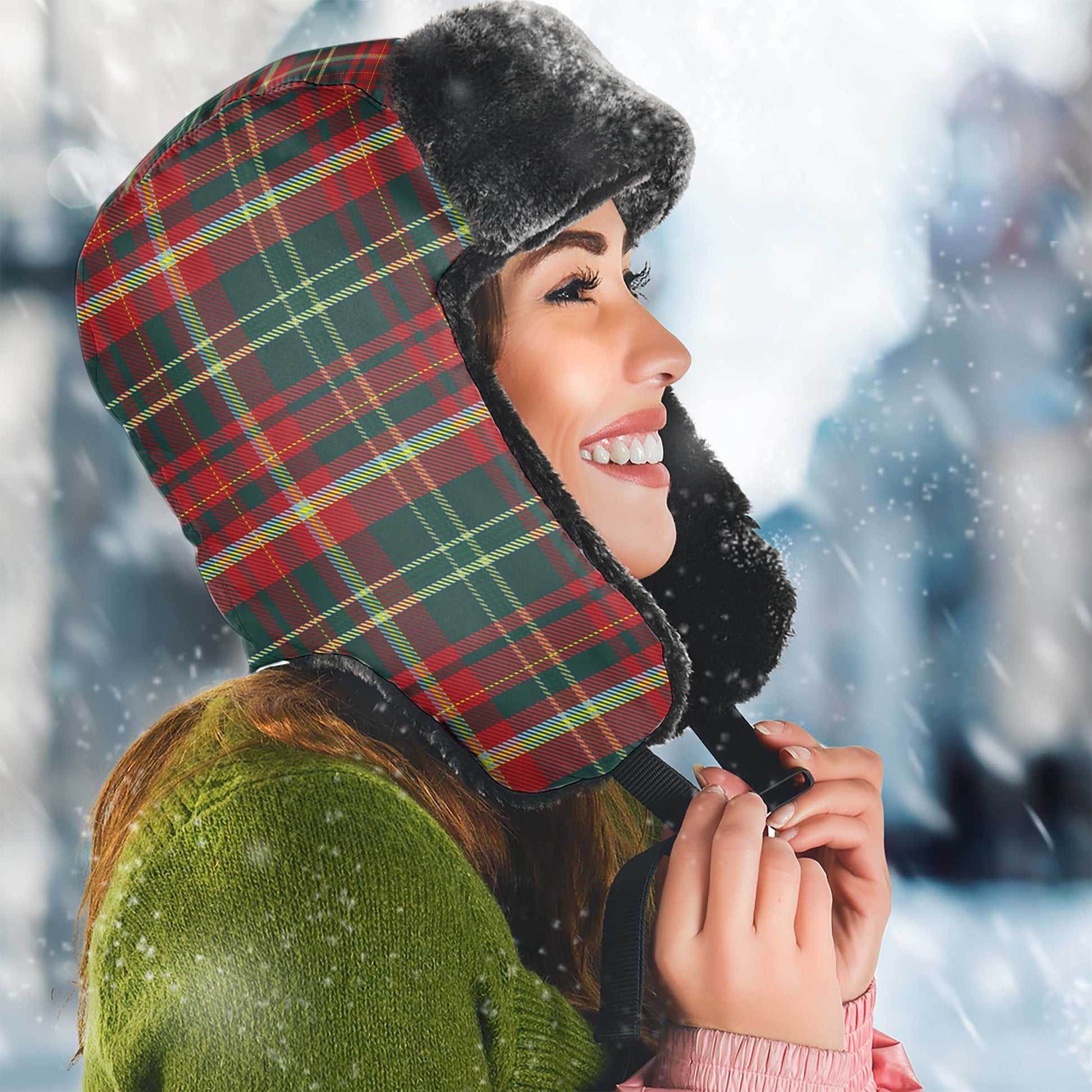 New Brunswick Province Canada Tartan Winter Trapper Hat - Tartanvibesclothing