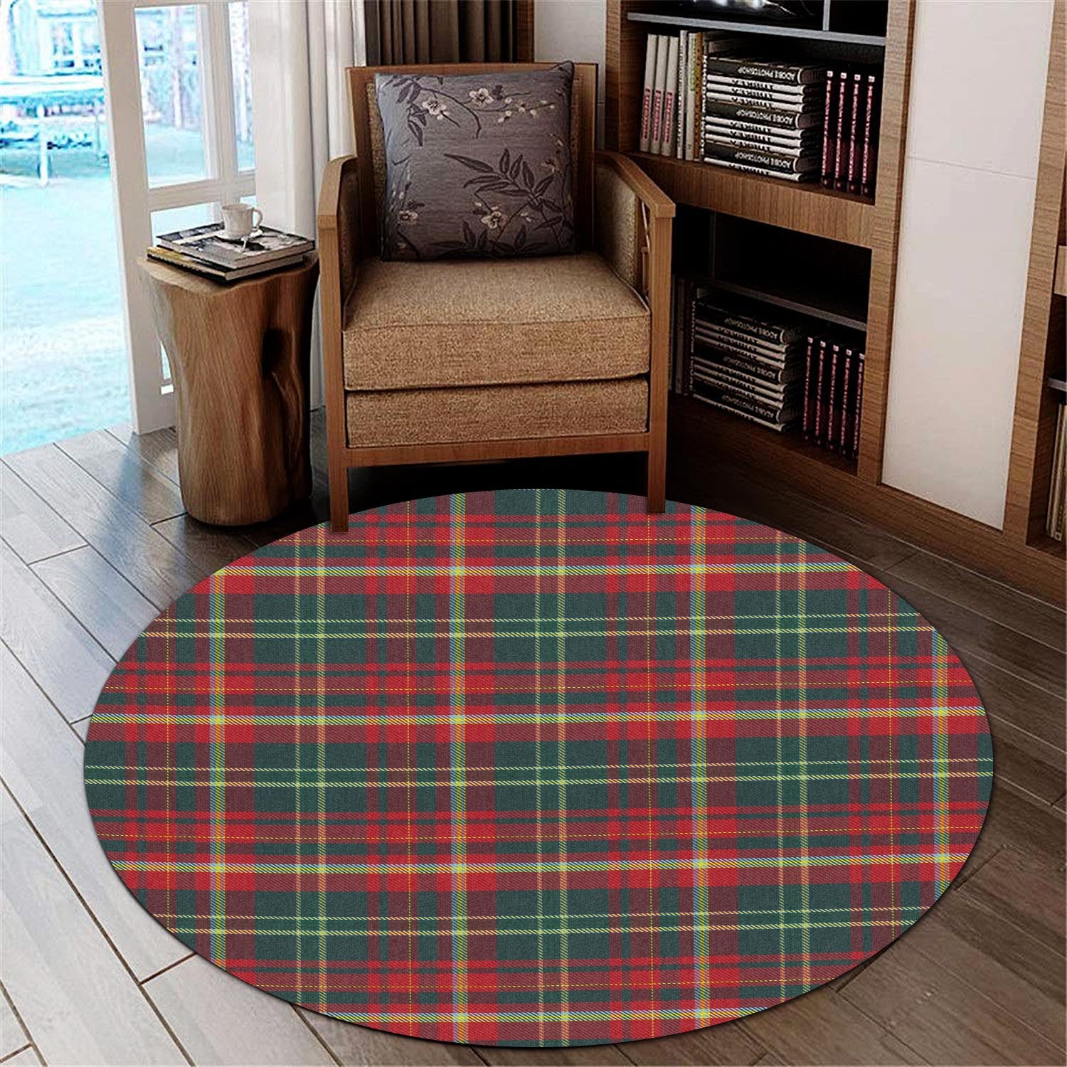 new-brunswick-province-canada-tartan-round-rug