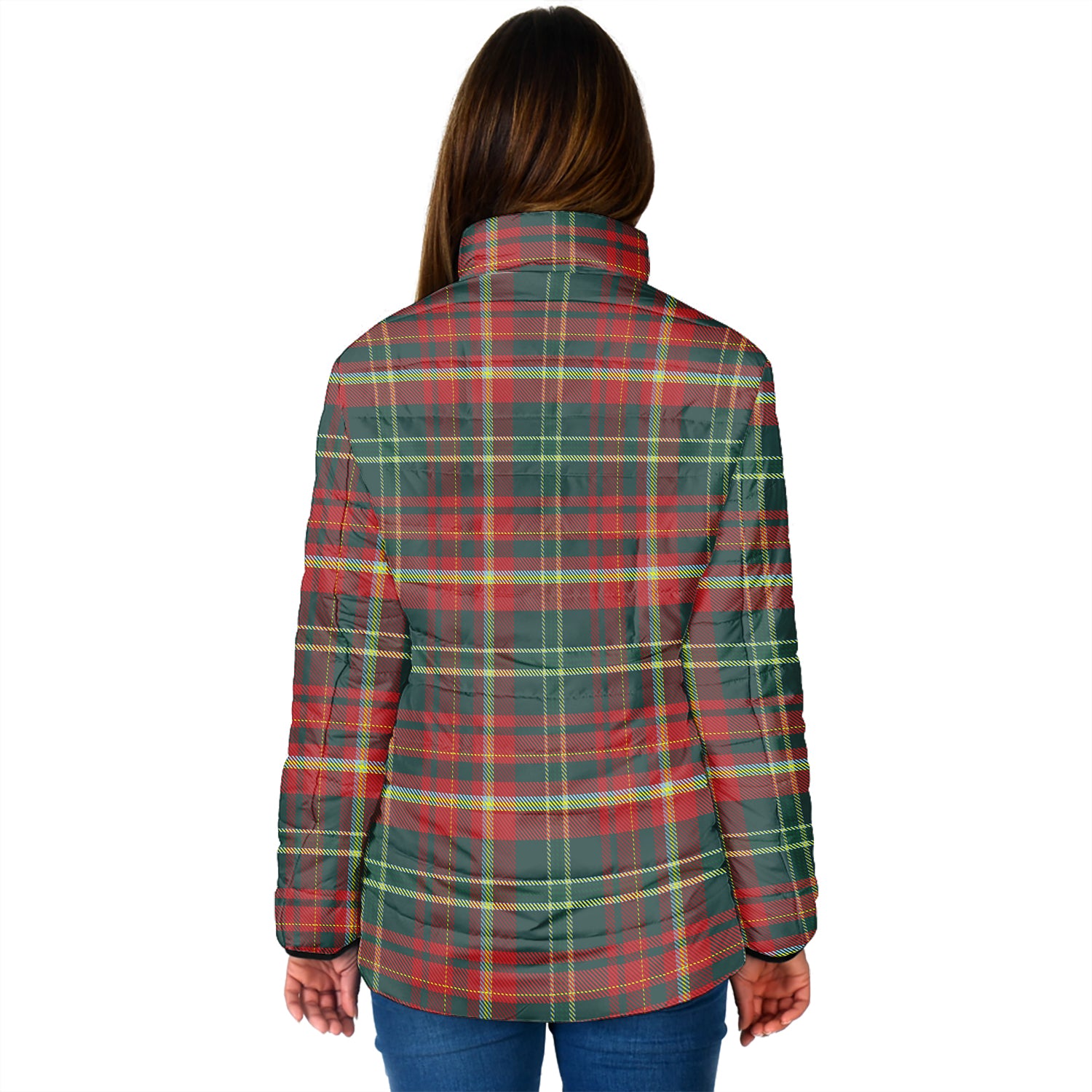 New Brunswick Province Canada Tartan Padded Jacket - Tartanvibesclothing