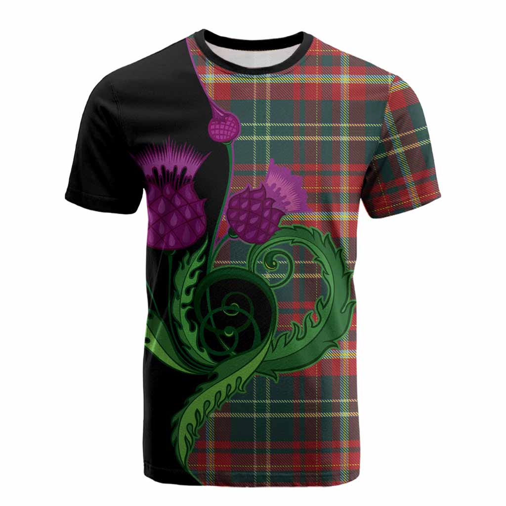 New Brunswick Province Canada Tartan Cotton T-shirt Traditional Scottish Thistle