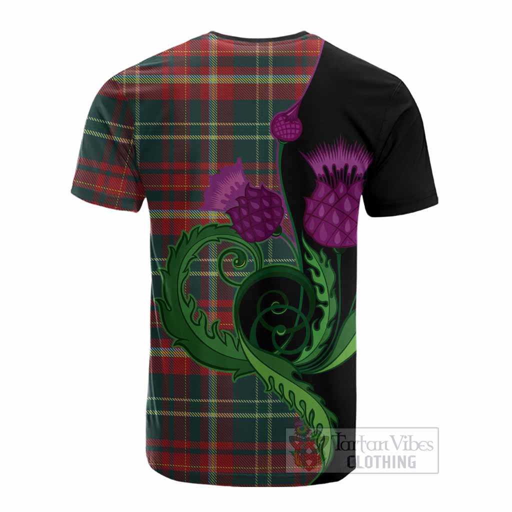 New Brunswick Province Canada Tartan Cotton T-shirt Traditional Scottish Thistle