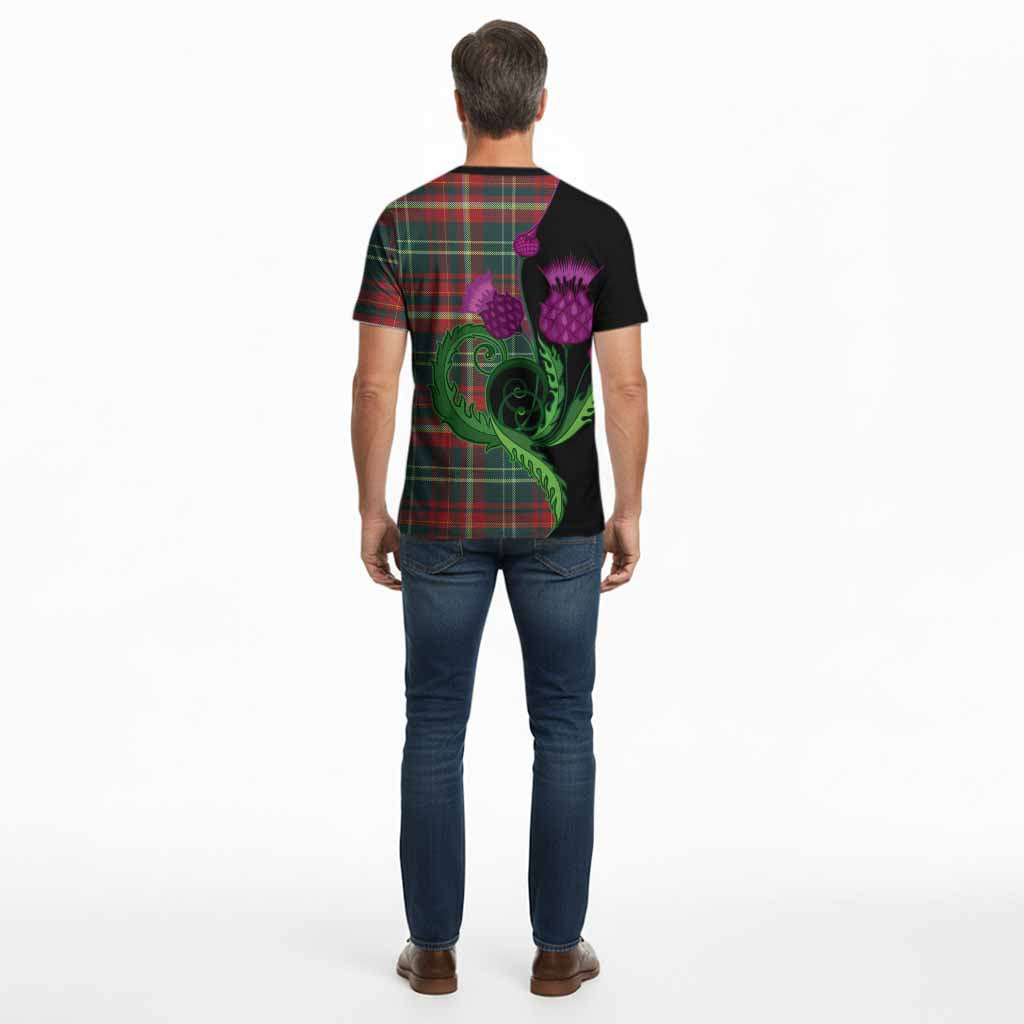 New Brunswick Province Canada Tartan Cotton T-shirt Traditional Scottish Thistle