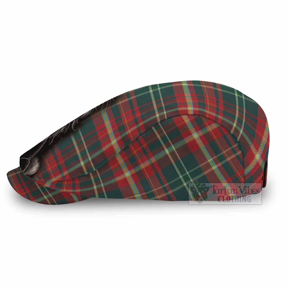 New Brunswick Province Canada Tartan Flat Cap, Jeff Cap Roaring Lion Heritage