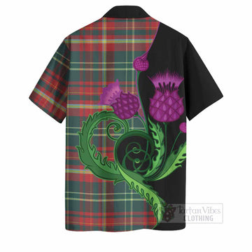 New Brunswick Province Canada Tartan Hawaiian Shirt Traditional Scottish Thistle
