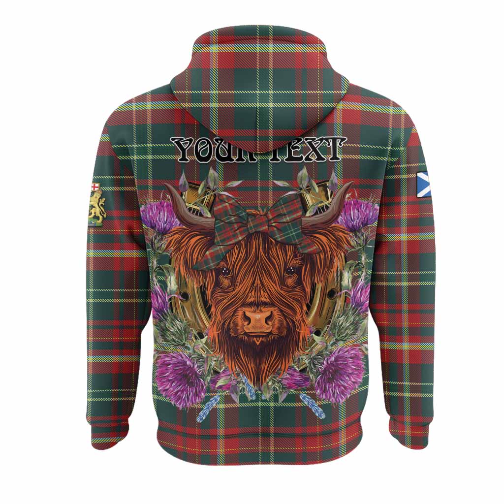 New Brunswick Province Canada Tartan Hoodie Scottish Thistle Heilan Coo