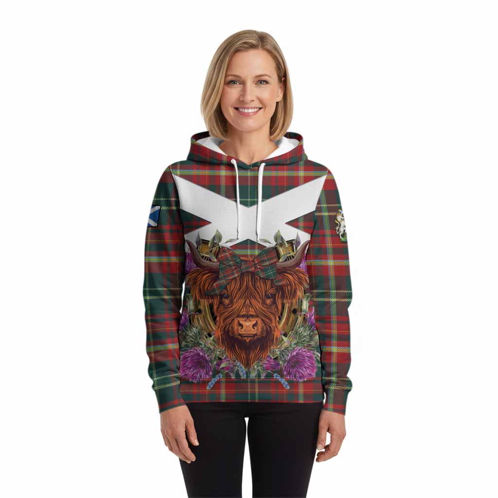 New Brunswick Province Canada Tartan Hoodie Scottish Thistle Heilan Coo