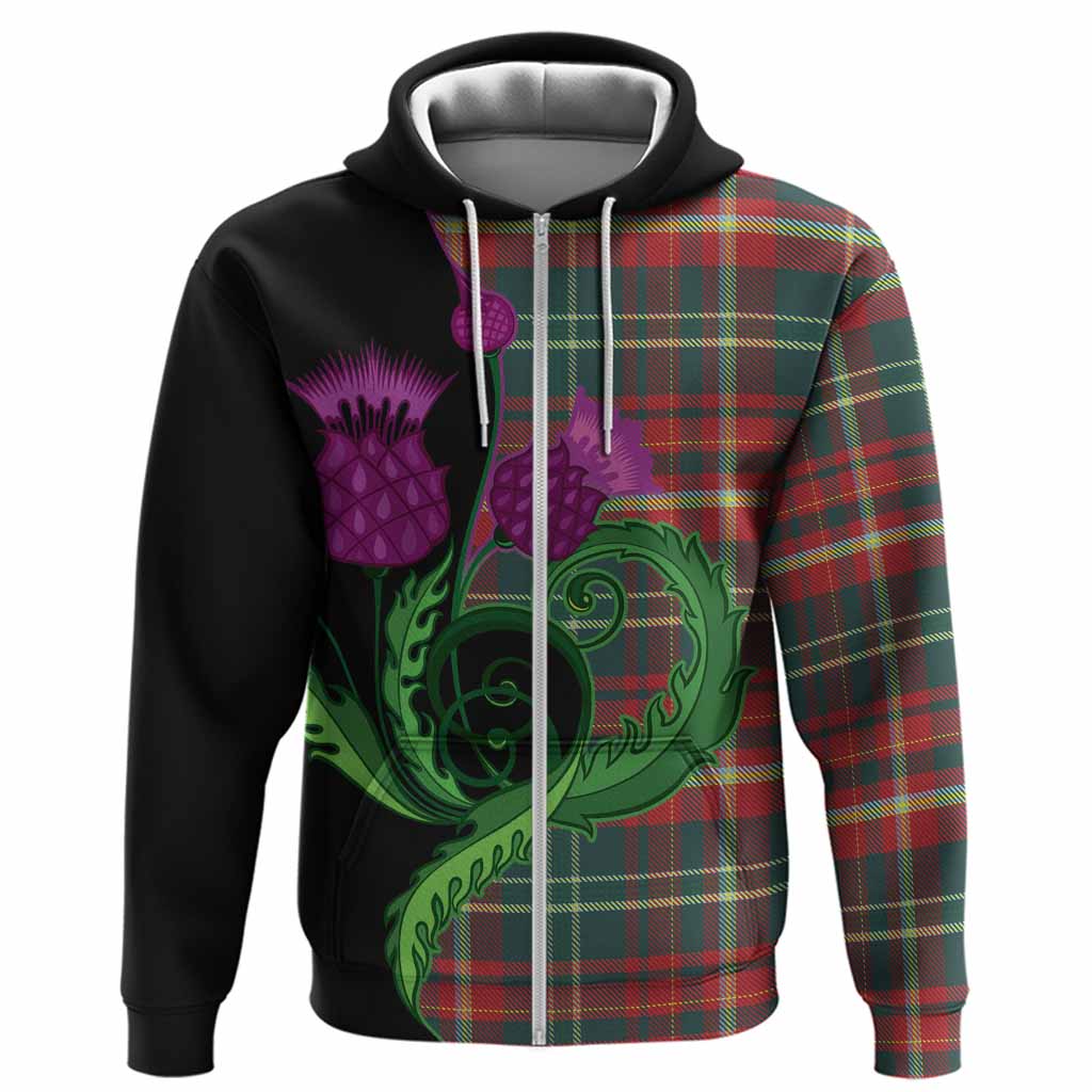 New Brunswick Province Canada Tartan Hoodie Traditional Scottish Thistle