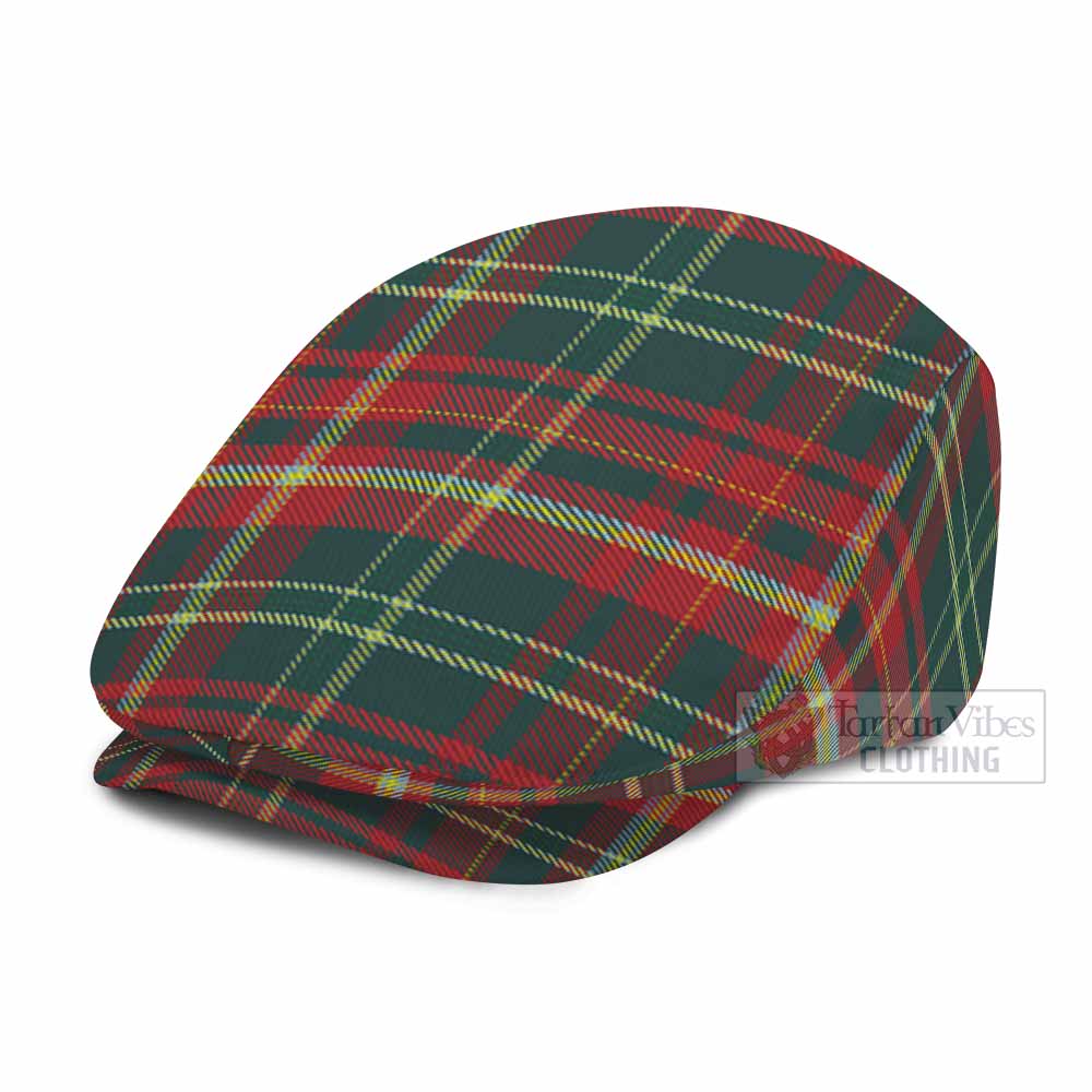 New Brunswick Province Canada Tartan Jeff Cap, Tartan Flat Cap