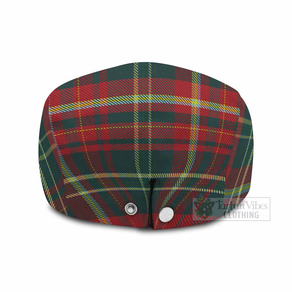 New Brunswick Province Canada Tartan Jeff Cap, Tartan Flat Cap