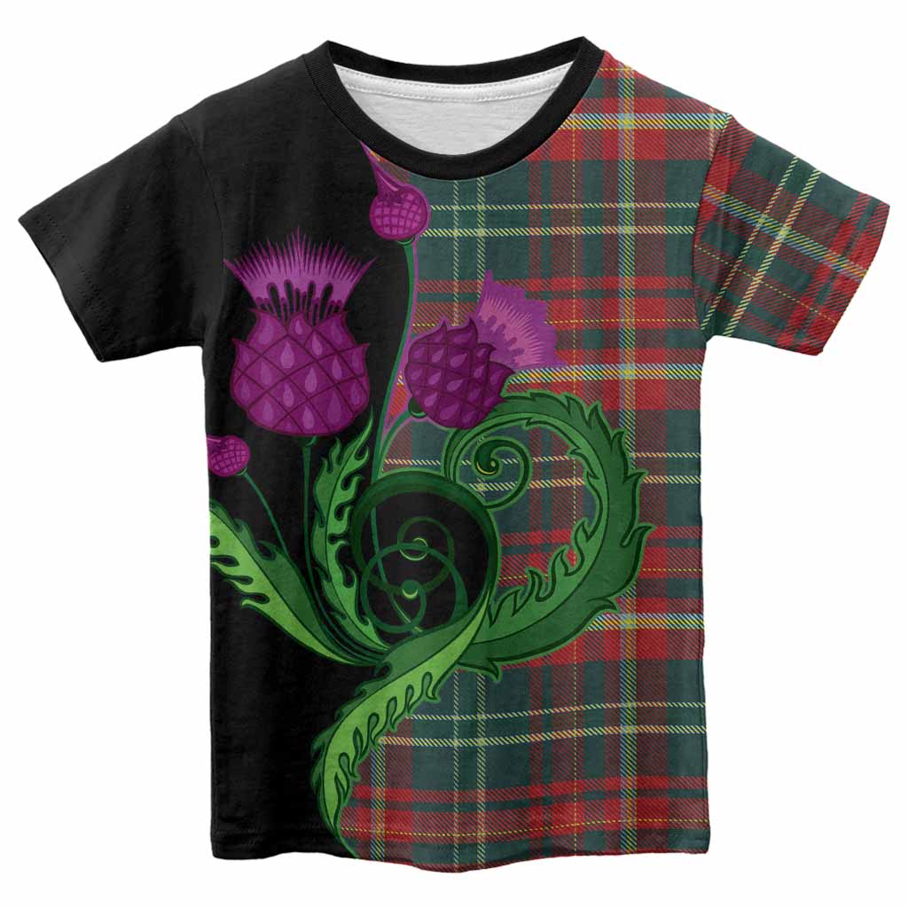 New Brunswick Province Canada Tartan Kid T-shirt Traditional Scottish Thistle