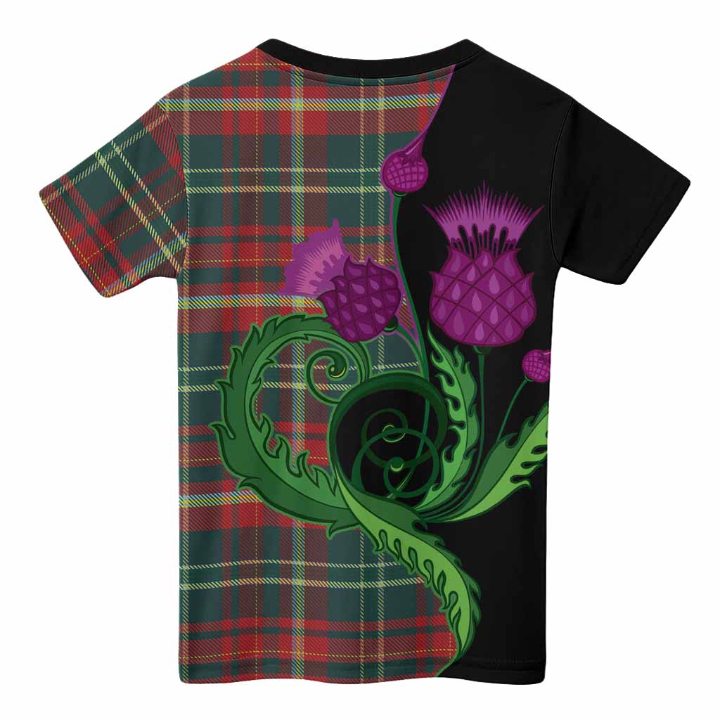 New Brunswick Province Canada Tartan Kid T-shirt Traditional Scottish Thistle