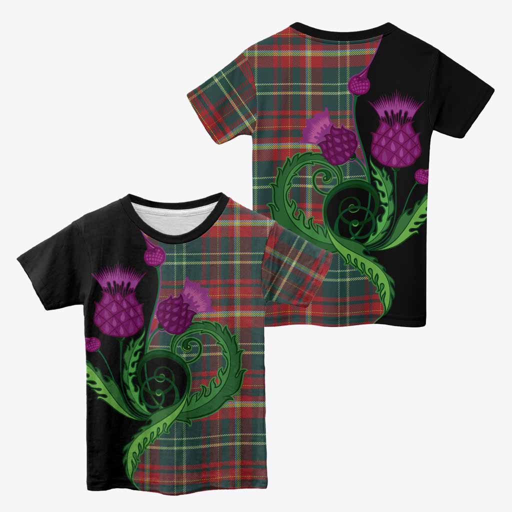 New Brunswick Province Canada Tartan Kid T-shirt Traditional Scottish Thistle