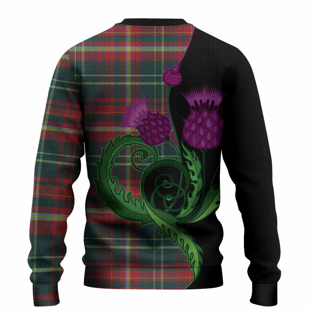 New Brunswick Province Canada Tartan Knitted Sweater Traditional Scottish Thistle