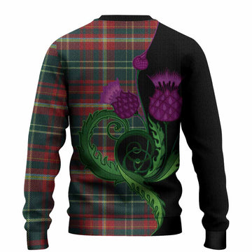 New Brunswick Province Canada Tartan Knitted Sweater Traditional Scottish Thistle