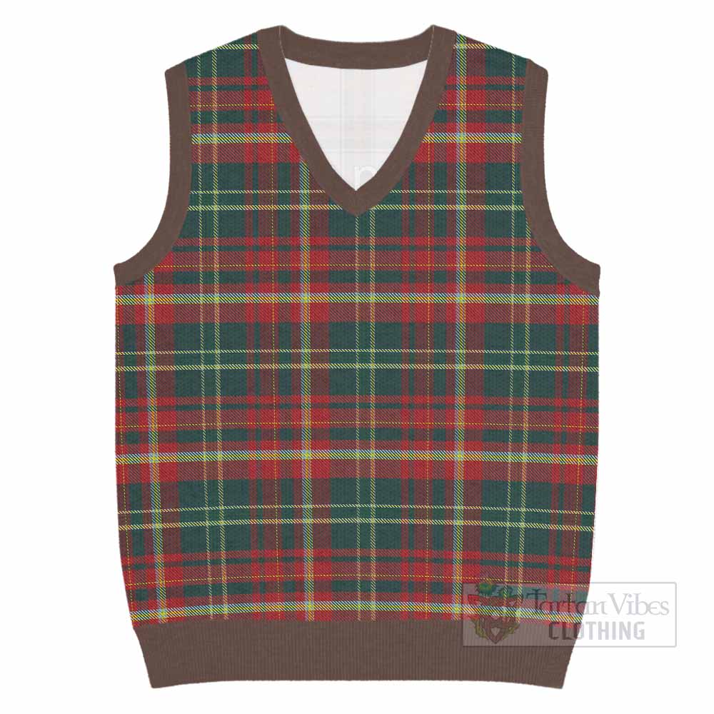 New Brunswick Province Canada Tartan Knitted V-Neck Vest - Tartan Vibes Clothing