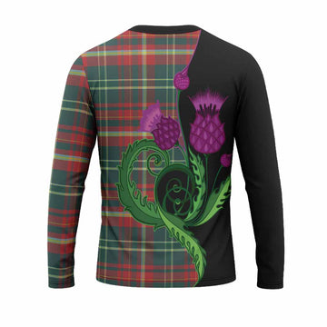 New Brunswick Province Canada Tartan Long Sleeve T-Shirt Traditional Scottish Thistle
