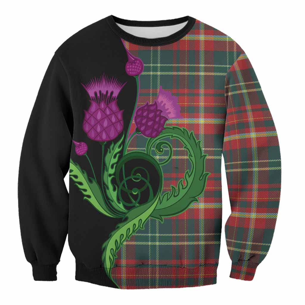New Brunswick Province Canada Tartan Sweatshirt Traditional Scottish Thistle