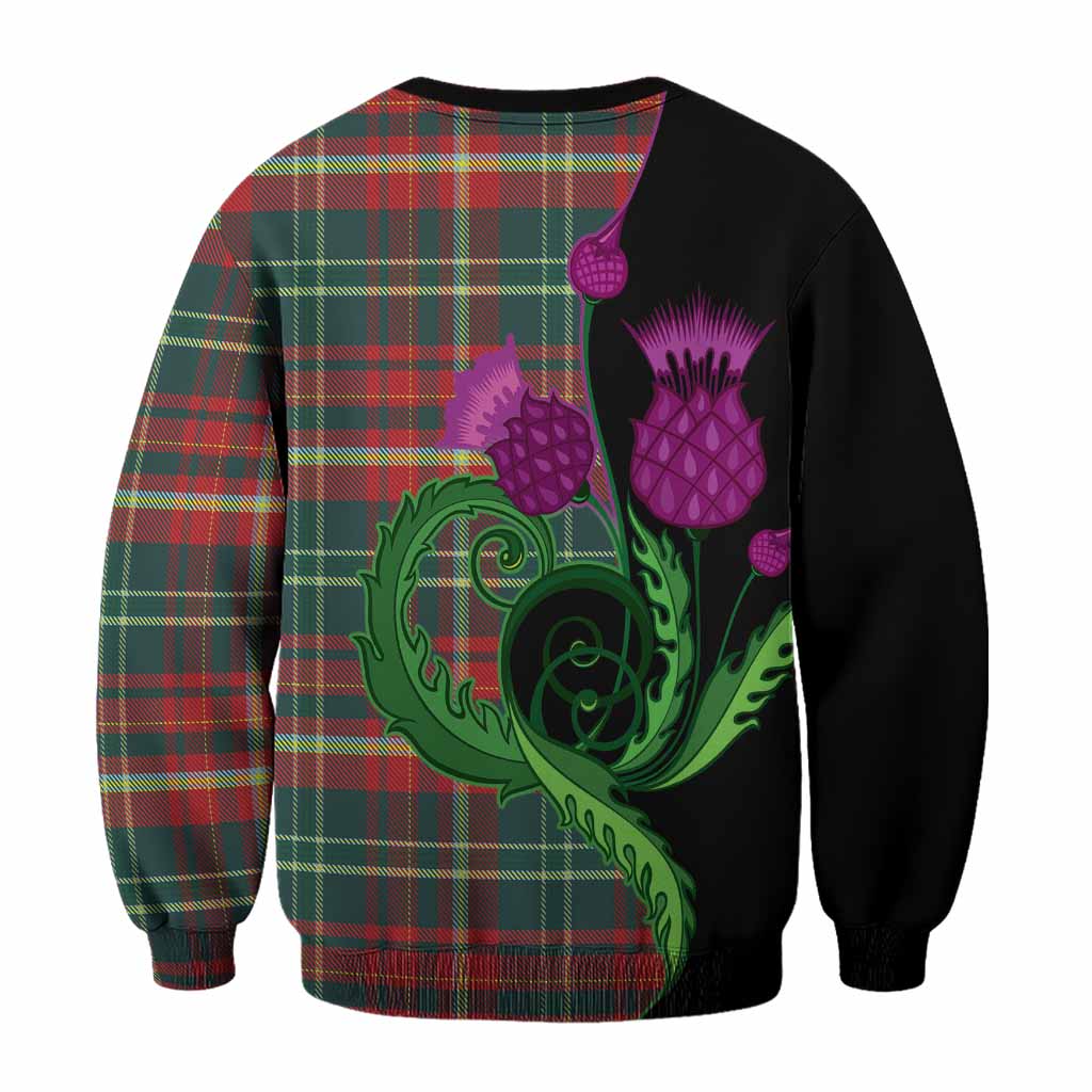 New Brunswick Province Canada Tartan Sweatshirt Traditional Scottish Thistle