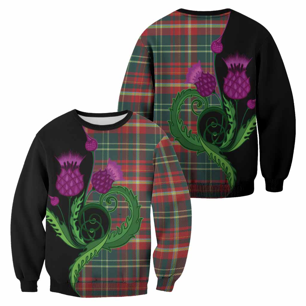 New Brunswick Province Canada Tartan Sweatshirt Traditional Scottish Thistle