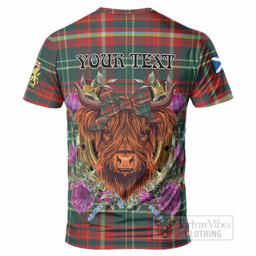 New Brunswick Province Canada Tartan T-Shirt Scottish Thistle Heilan Coo