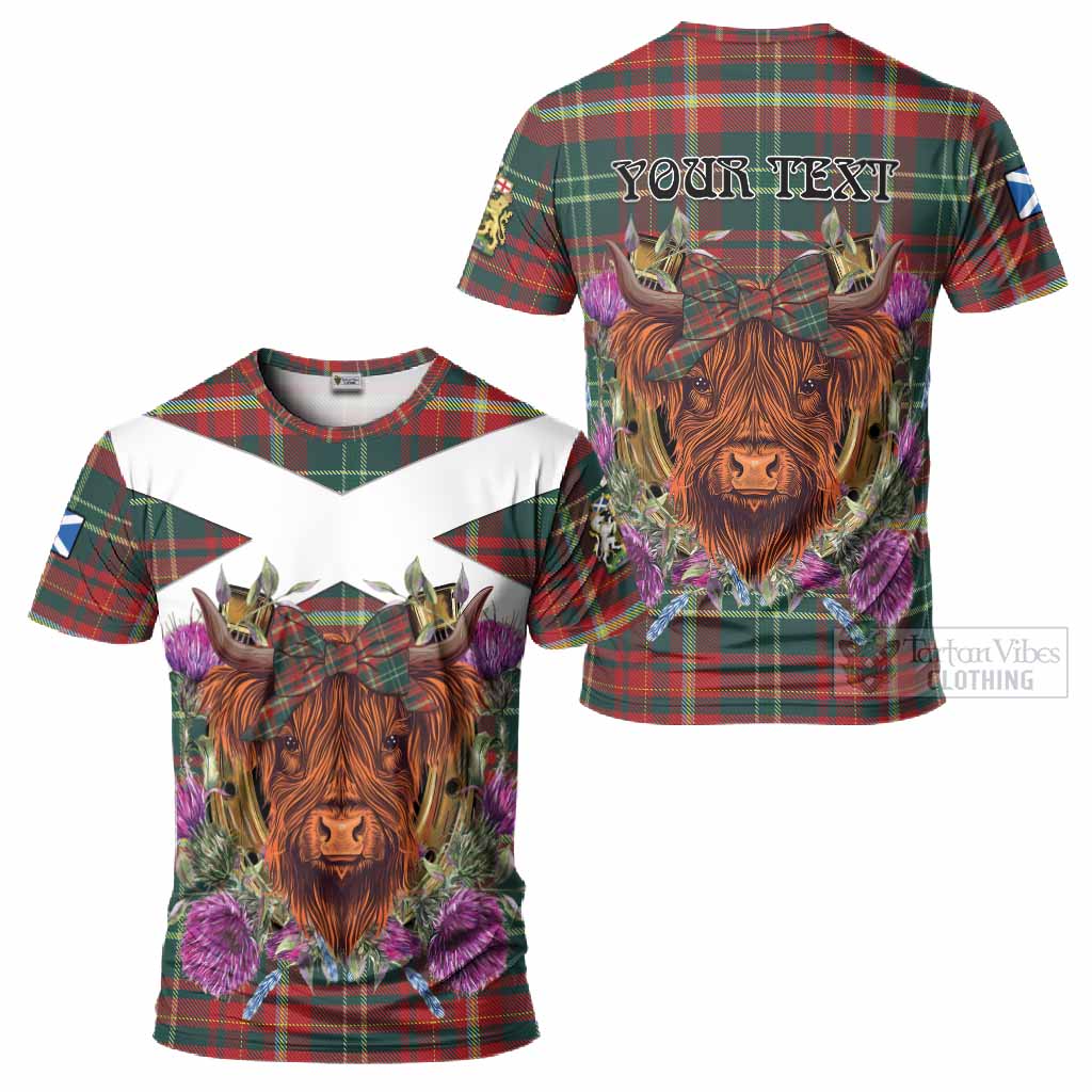 New Brunswick Province Canada Tartan T-Shirt Scottish Thistle Heilan Coo