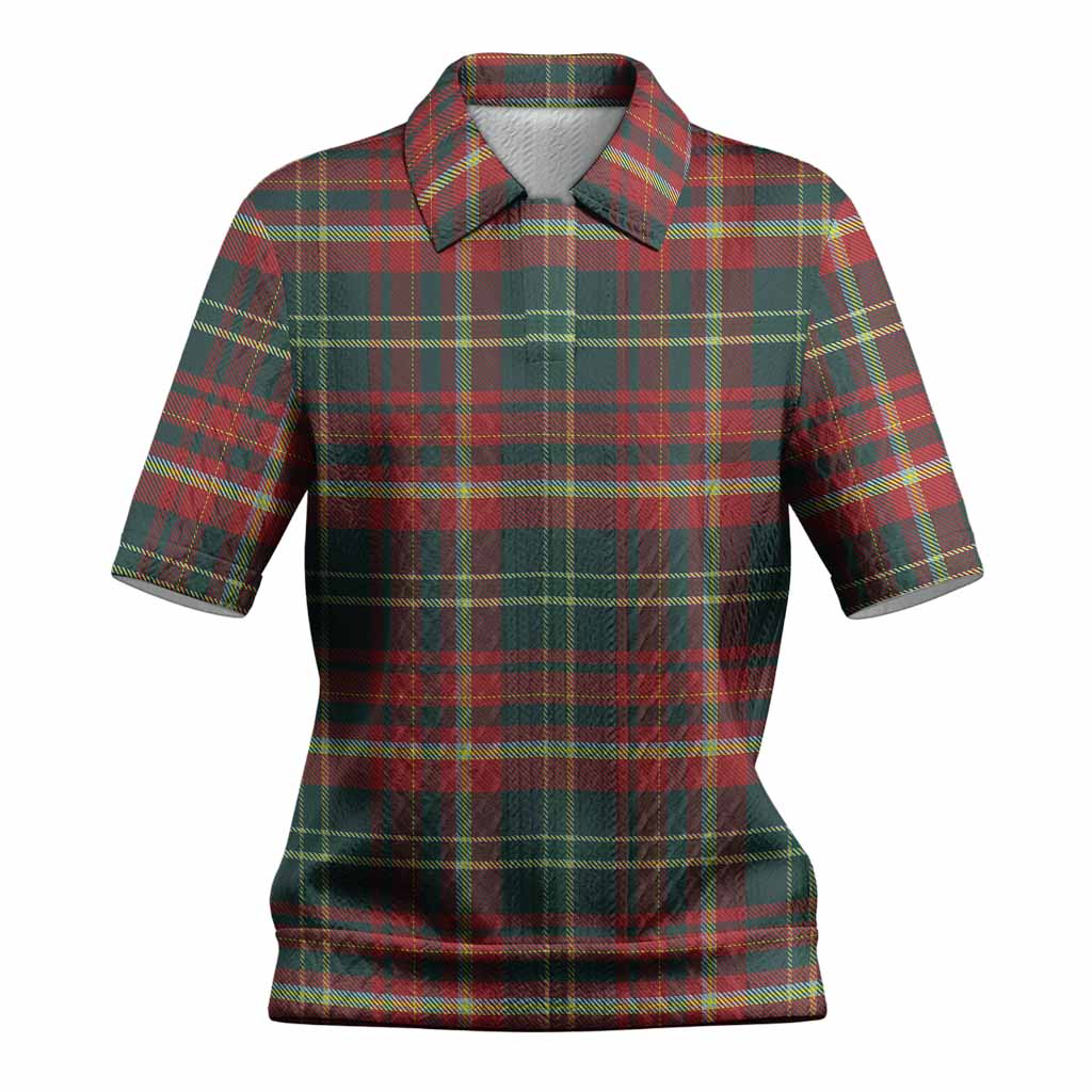 New Brunswick Province Canada Tartan Women’s Polo Sweater Top