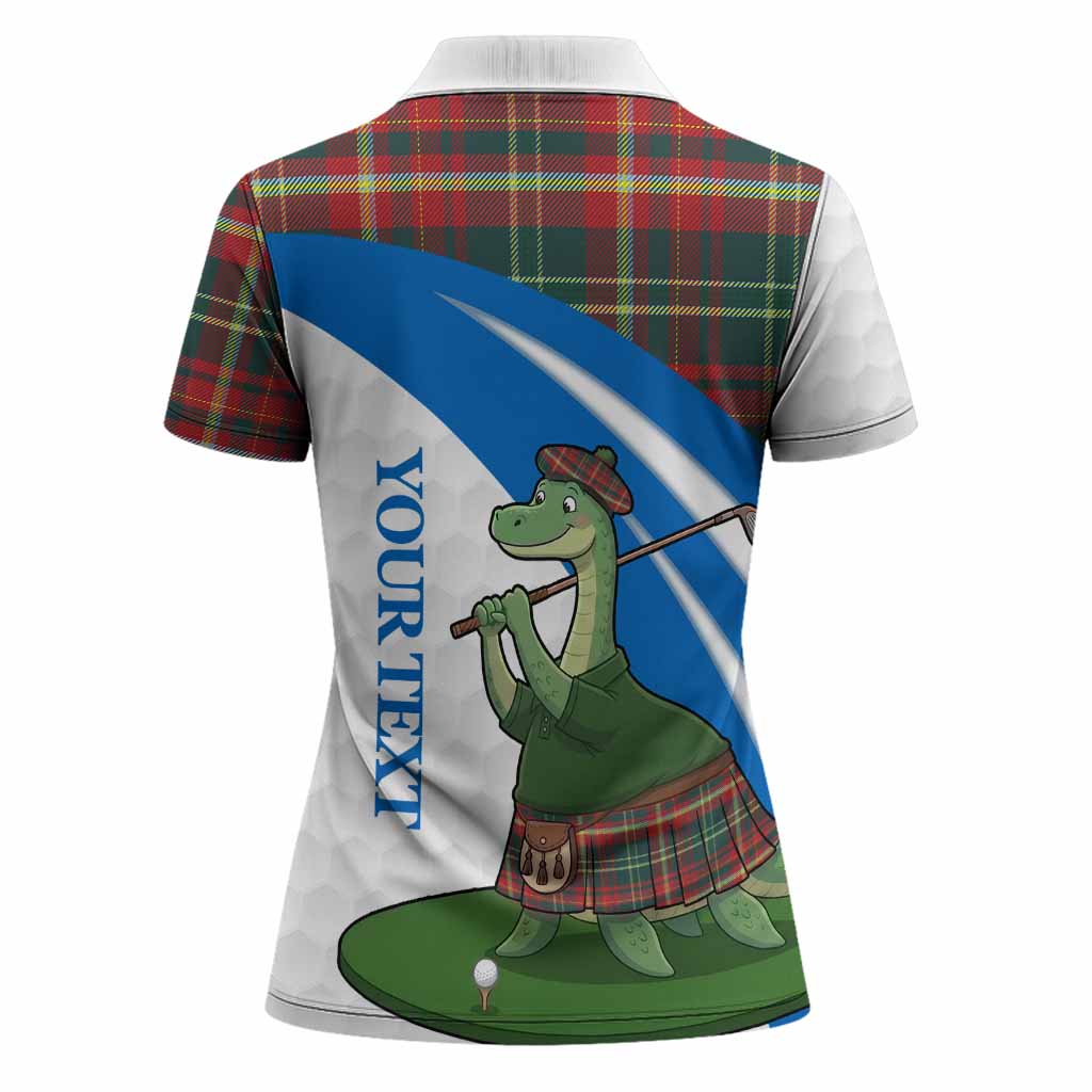 New Brunswick Tartan Crest Golf Nessie Women Polo Shirt Loch Ness Monster Sporty Style