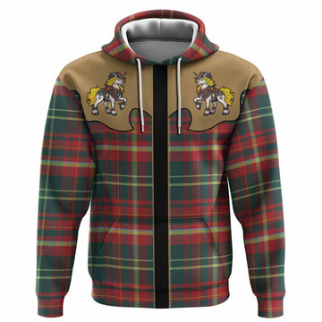New Brunswick Tartan Hoodie Rodeo Unicorn Retro Style