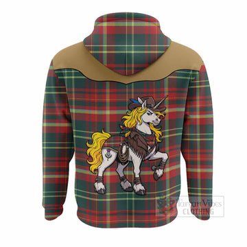New Brunswick Tartan Hoodie Rodeo Unicorn Retro Style