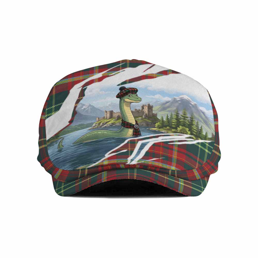 New Brunswick Tartan Loch Ness Monster Scottish Heritage Art Flat Cap, Jeff Cap