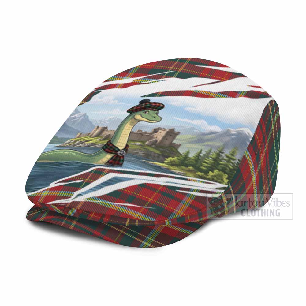 New Brunswick Tartan Loch Ness Monster Scottish Heritage Art Flat Cap, Jeff Cap